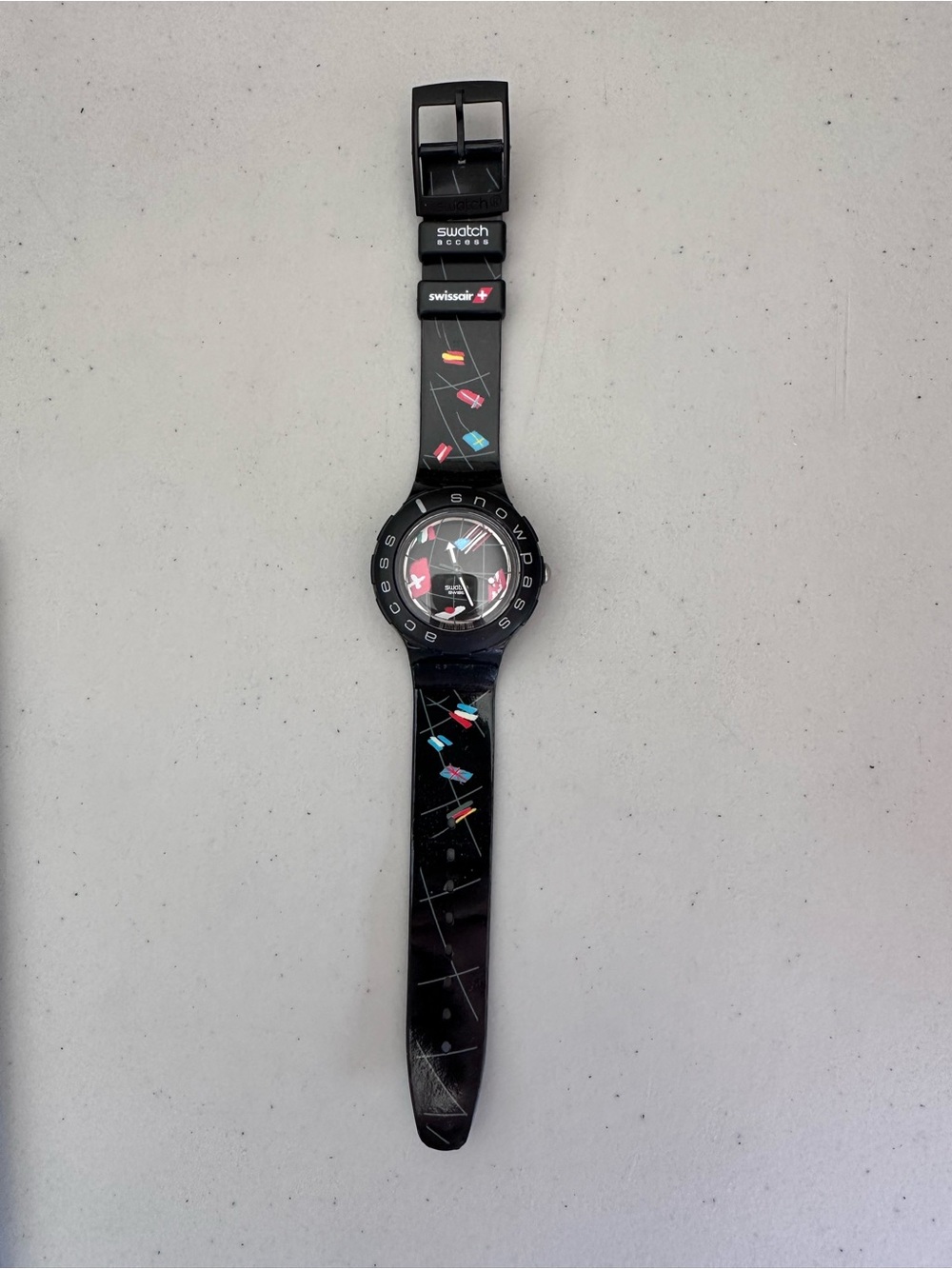 Vintage 1998 Swatch Access "Swiss Ski Team" Watch SHB102 with Box